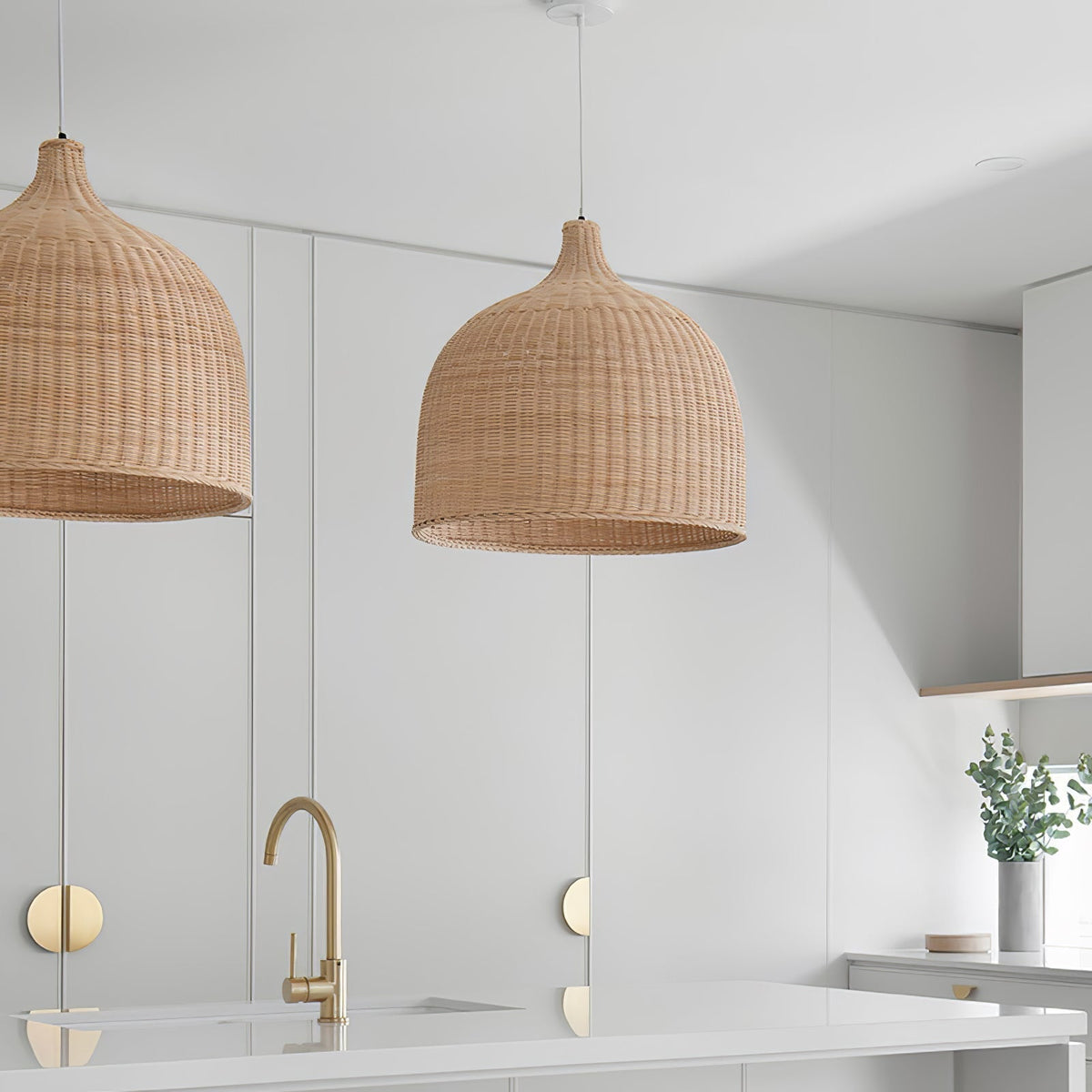 Willow Lustre Suspendu En Rattan Rustique