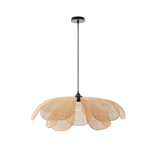 Petaral Suspension Lampe Rétro en Rattan