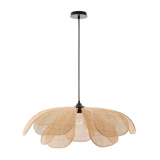 Petaral Suspension Lampe Rétro en Rattan