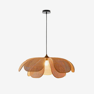 Petaral Suspension Lampe Rétro en Rattan