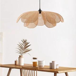 Petaral Suspension Lampe Rétro en Rattan