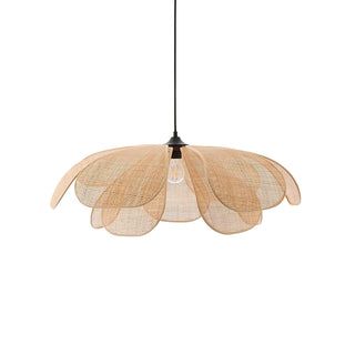 Petaral Suspension Lampe Rétro en Rattan