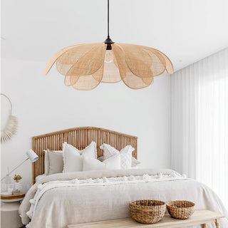 Petaral Suspension Lampe Rétro en Rattan