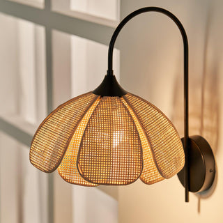 Zevelia Applique Murale Rattan Pétale Naturel Élégance