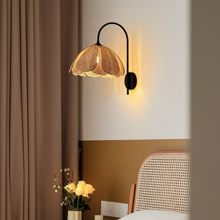 Zevelia Applique Murale Rattan Pétale Naturel Élégance