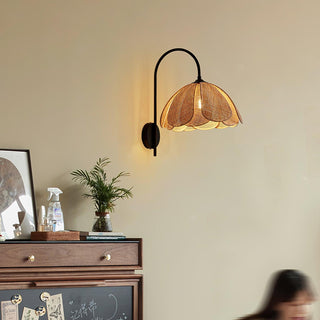 Zevelia Applique Murale Rattan Pétale Naturel Élégance