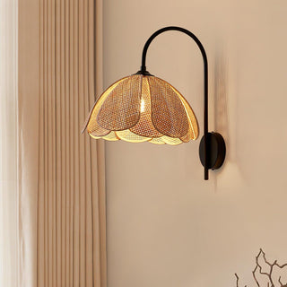 Zevelia Applique Murale Rattan Pétale Naturel Élégance