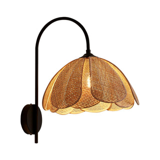 Zevelia Applique Murale Rattan Pétale Naturel Élégance