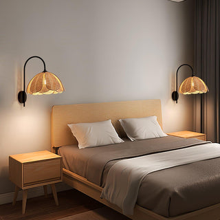 Zevelia Applique Murale Rattan Pétale Naturel Élégance