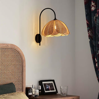 Zevelia Applique Murale Rattan Pétale Naturel Élégance