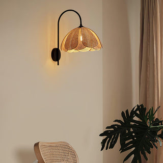 Zevelia Applique Murale Rattan Pétale Naturel Élégance