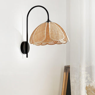 Zevelia Applique Murale Rattan Pétale Naturel Élégance