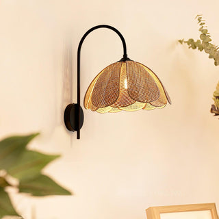 Zevelia Applique Murale Rattan Pétale Naturel Élégance