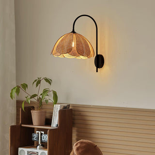 Zevelia Applique Murale Rattan Pétale Naturel Élégance