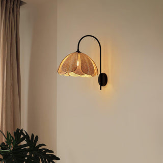 Zevelia Applique Murale Rattan Pétale Naturel Élégance