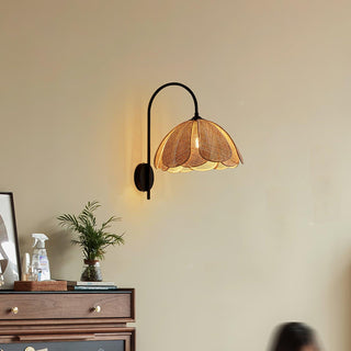 Zevelia Applique Murale Rattan Pétale Naturel Élégance