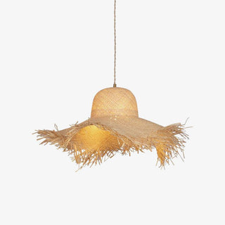 Zephyran Rotin Vintage Pendentif Lumière