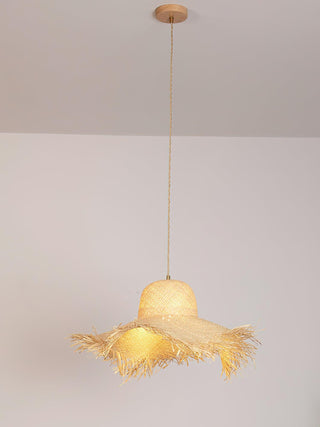 Zephyran Rotin Vintage Pendentif Lumière