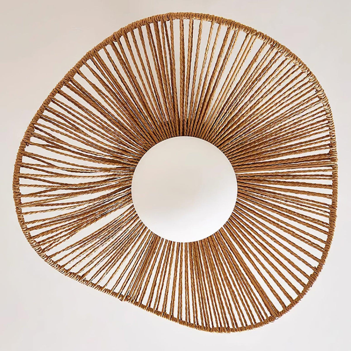 Fynora Woven Semi Flush Ceiling Light-Neutral Decor