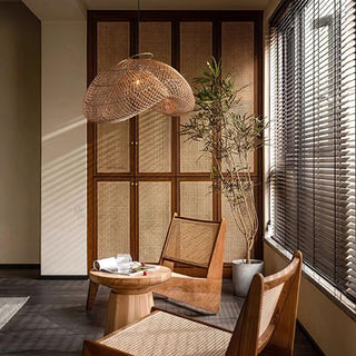 Juno Suspension style rustique en rotin