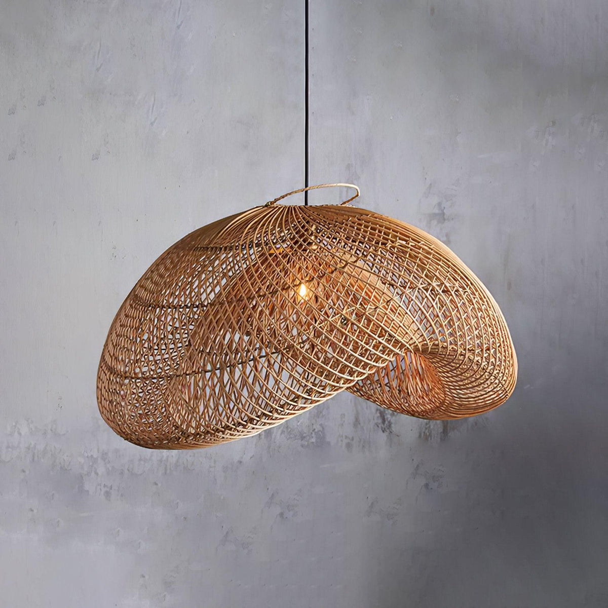 Juno Suspension style rustique en rotin