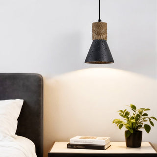 Ravena Rope Cone Pendant Lamp-Neutral Decor