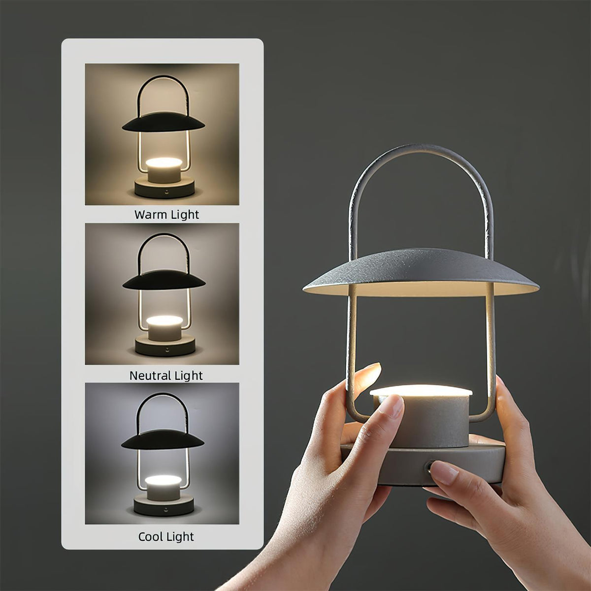 Solaran Gris Lampe de Table Contemporaine