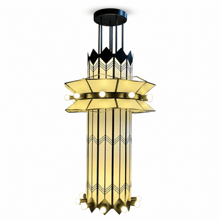 Rayonne Art Deco Pendant Chandelier-Neutral Decor