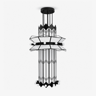 Rayonne Art Deco Pendant Chandelier-Neutral Decor
