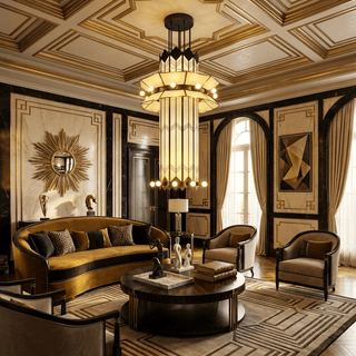 Rayonne Art Deco Pendant Chandelier-Neutral Decor