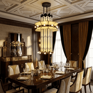 Rayonne Art Deco Pendant Chandelier-Neutral Decor