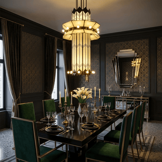 Rayonne Art Deco Pendant Chandelier-Neutral Decor