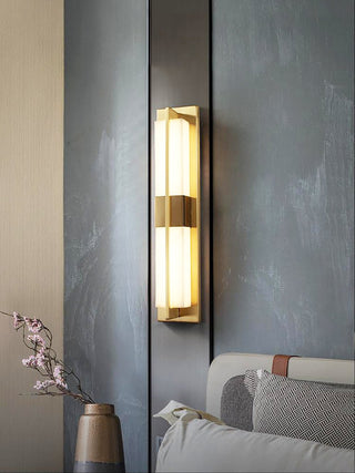 Caspian Applique Murale en Albâtre et Laiton