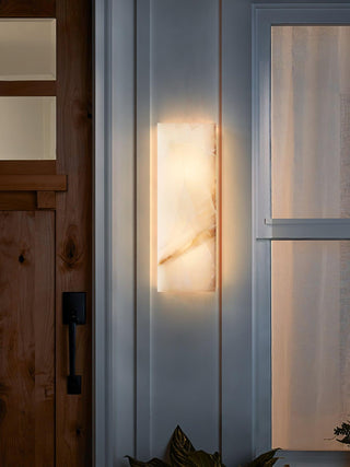 Orvian Applique Murale Extérieure Minimaliste en Albâtre-Luire