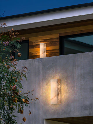 Orvian Applique Murale Extérieure Minimaliste en Albâtre-Luire