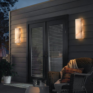 Orvian Applique Murale Extérieure Minimaliste en Albâtre-Luire