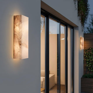 Orvian Applique Murale Extérieure Minimaliste en Albâtre-Luire