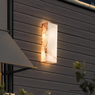 Orvian Applique Murale Extérieure Minimaliste en Albâtre-Luire