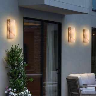 Orvian Applique Murale Extérieure Minimaliste en Albâtre-Luire