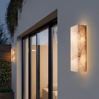 Orvian Applique Murale Extérieure Minimaliste en Albâtre-Luire