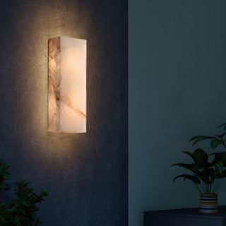 Orvian Applique Murale Extérieure Minimaliste en Albâtre-Luire