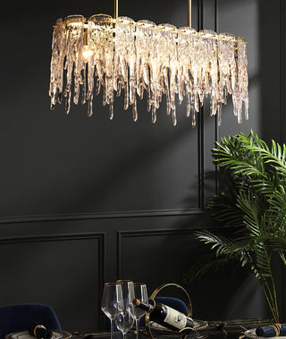Cathaa Postmoderne Luxe Verre Crystal Lustre