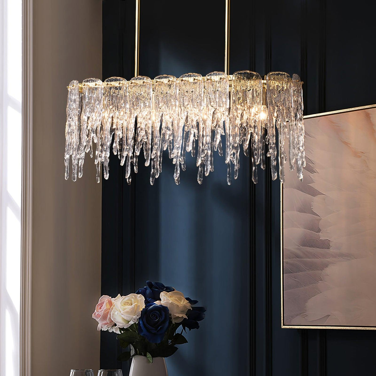 Cathaa Postmoderne Luxe Verre Crystal Lustre