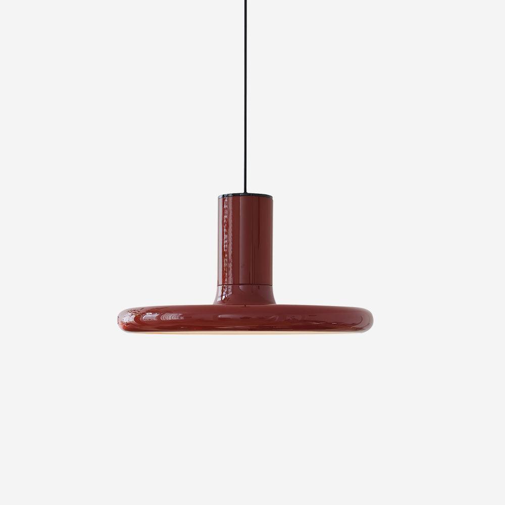 Pendant Lamp Frisbee Red Industrial Contemporary-Neutral Decor