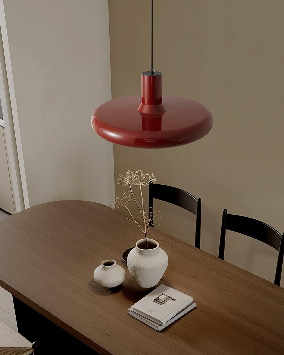 Pendant Lamp Frisbee Red Industrial Contemporary-Neutral Decor