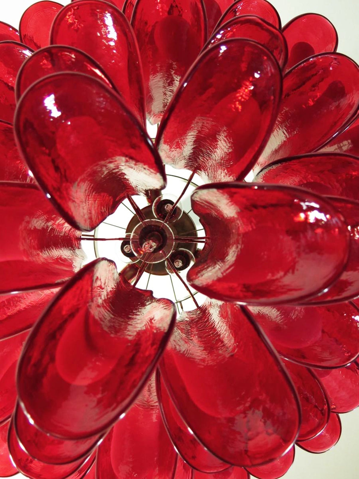 Linael Lustre Pétales en Verre de Murano Rouge