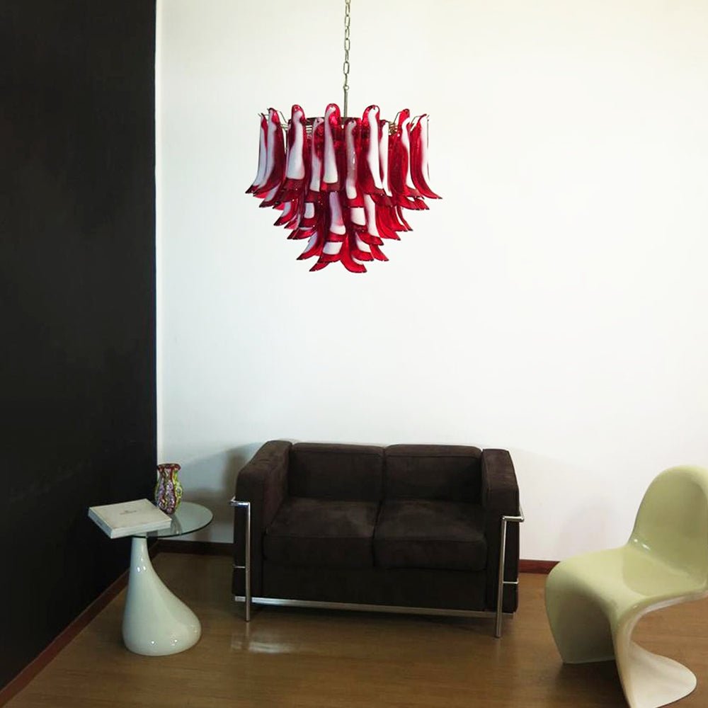 Linael Lustre Pétales en Verre de Murano Rouge