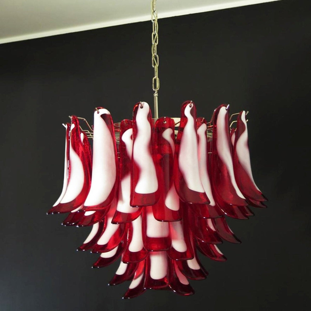 Linael Lustre Pétales en Verre de Murano Rouge