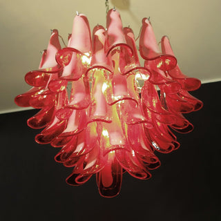 Aurora Lustre Pétales en Verre de Murano Rouge