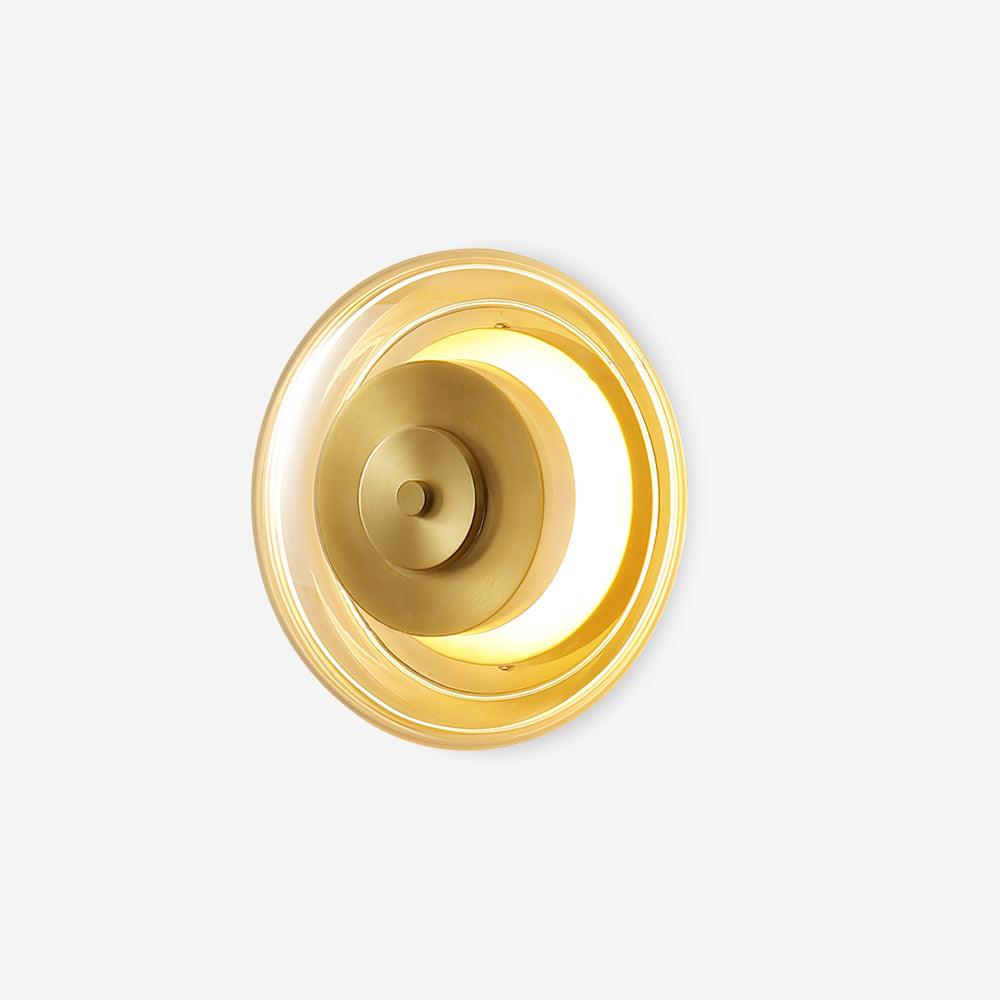 Elysso Brass Circular Wall Lamp-Neutral Decor